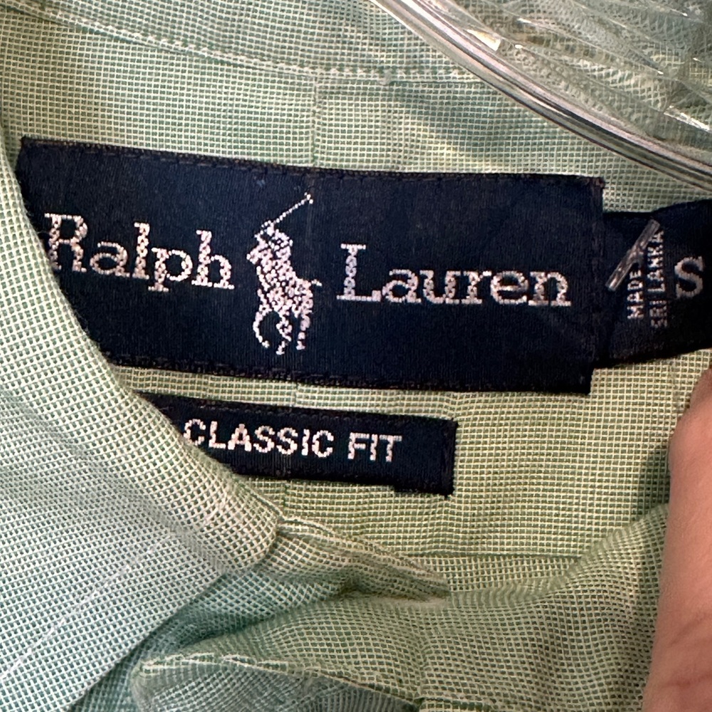 Ralph Lauren Light Green Classic Fit Button-Down Shirt